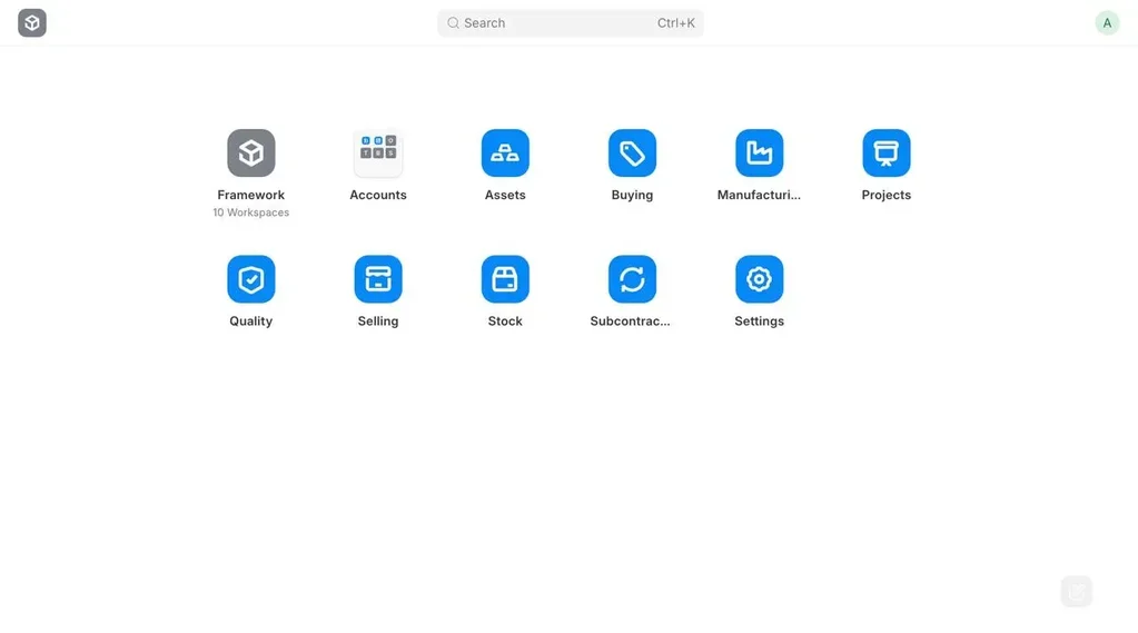 ERPNext Feature Overview Dashboard