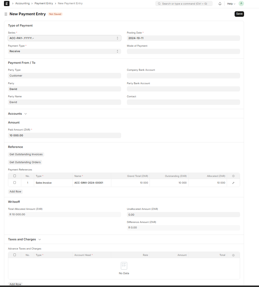 Payment Entry