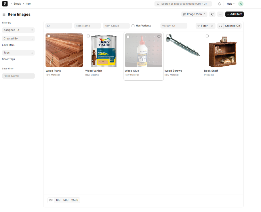 List of Raw Material Items